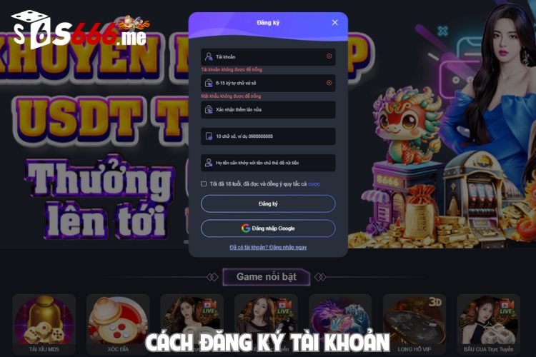 Cách đăng ký tài khoản